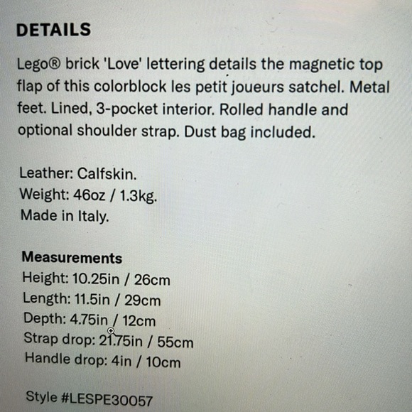 Les Petits Joueurs Alex Black Widow Satchel - Picture 5 of 5